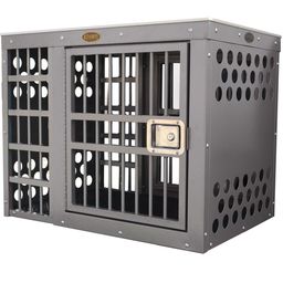 Dog crate with side sale door